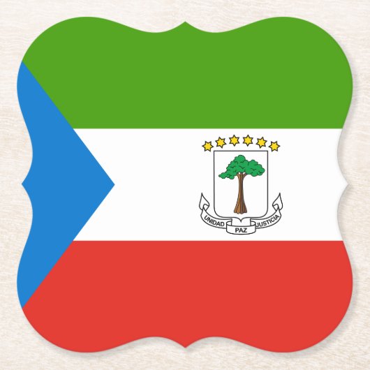 Flag für äquatoriale Guinea Untersetzer (Vorderseite)