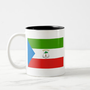 Flag für äquatoriale Guinea Zweifarbige Tasse