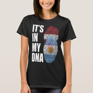 Flag für argentinisches und lettisches DNA-Mix T-Shirt