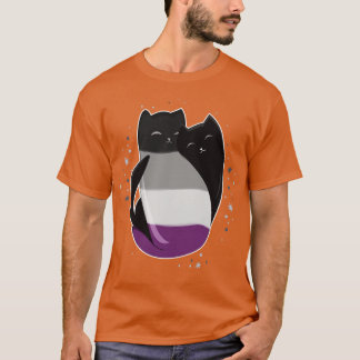 Flag für asexuelle Katzen-LGBT T-Shirt
