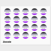 Flag für asexuelle Pride (Text) Runder Aufkleber (Blatt)