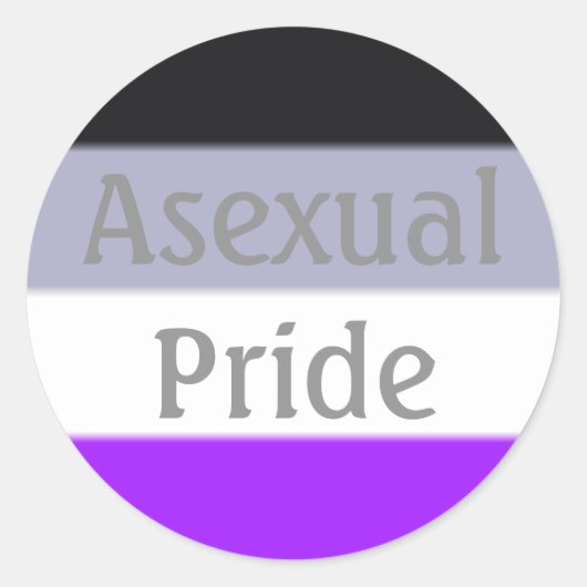 Flag für asexuelle Pride (Text) Runder Aufkleber (Vorderseite)