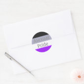 Flag für asexuelle Pride (Text) Runder Aufkleber (Umschlag)