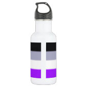 Flag für asexuelle Priese Edelstahlflasche (Rückseite)