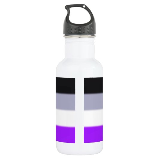 Flag für asexuelle Priese Edelstahlflasche (Rückseite)