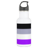Flag für asexuelle Priese Edelstahlflasche (Vorderseite)