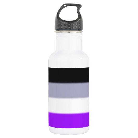 Flag für asexuelle Priese Edelstahlflasche (Vorderseite)