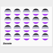 Flag für asexuelle Priese Runder Aufkleber (Blatt)