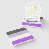 Flag für asexuelle Priese Steinuntersetzer (Seitenansicht)