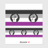 Flag für asexuelle Proteste Aufkleber (Blatt)