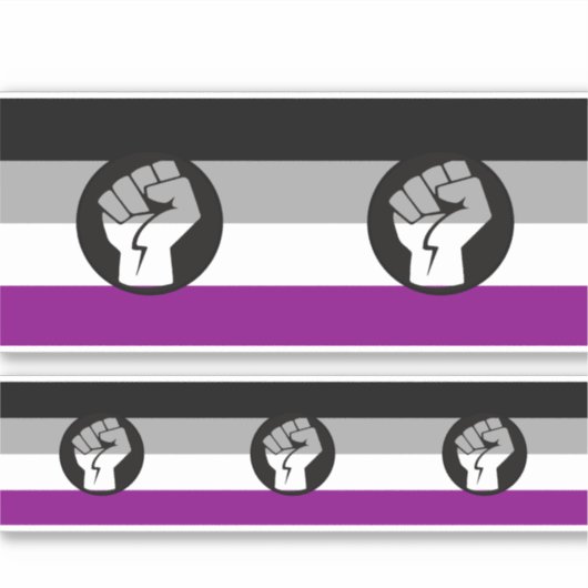 Flag für asexuelle Proteste Aufkleber (Vorderseite)