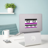 Flag für asexuelle Proteste Aufkleber (Laptop auf Schreibtisch)