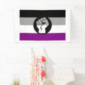 Flag für asexuelle Proteste Banner (Insitu)