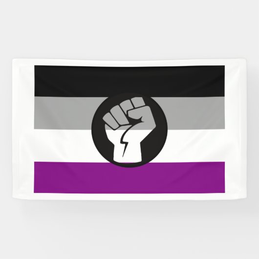 Flag für asexuelle Proteste Banner (Horizontal)