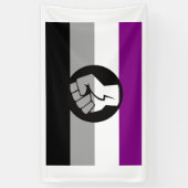 Flag für asexuelle Proteste Banner (Vertikal)