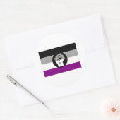 Flag für asexuelle Proteste Runder Aufkleber (Umschlag)