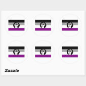 Flag für asexuelle Proteste Runder Aufkleber (Blatt)