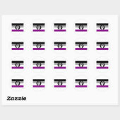 Flag für asexuelle Proteste Runder Aufkleber (Blatt)