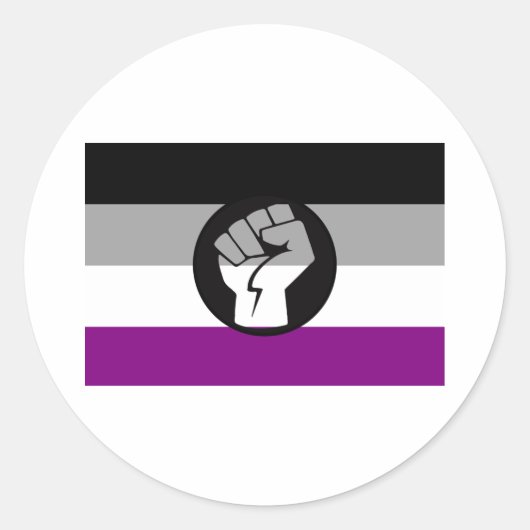 Flag für asexuelle Proteste Runder Aufkleber (Vorderseite)