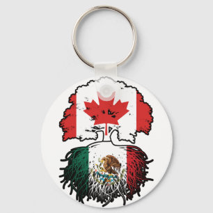 Flag für Baumstämme in Mexiko Schlüsselanhänger