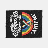 Flag für Behindertenpriesen Juli Mit Behinderung M Fleecedecke (Vorderseite (Horizontal))