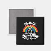 Flag für Behindertenpriesen Juli Mit Behinderung M Magnet (Vorderseite/Rückseite)