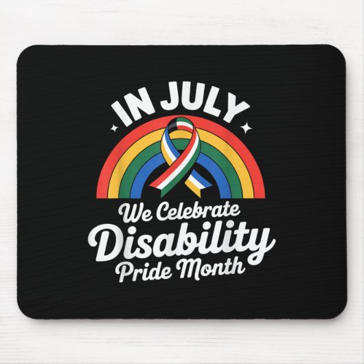Flag für Behindertenpriesen Juli Mit Behinderung M Mousepad (Vorne)