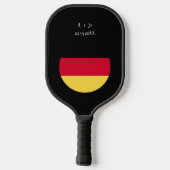 Flag für benutzerdefinierte Meldung Deutschland Pickleball Schläger (Rückseite)