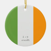 Flag für benutzerdefinierte Meldung Irland Keramik Ornament (Vorne)
