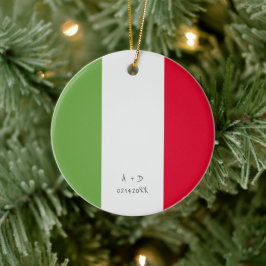 Flag für benutzerdefinierte Meldung Italien Keramik Ornament