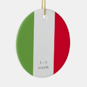 Flag für benutzerdefinierte Meldung Italien Keramik Ornament (Rechts)