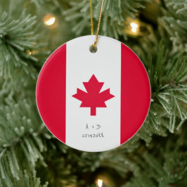 Flag für benutzerdefinierte Meldung Kanada Keramik Ornament