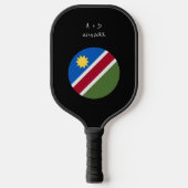 Flag für benutzerdefinierte Meldung Namibia Pickleball Schläger (Vorderseite)