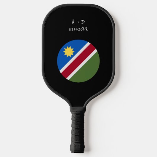 Flag für benutzerdefinierte Meldung Namibia Pickleball Schläger (Rückseite)
