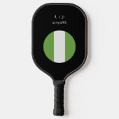 Flag für benutzerdefinierte Meldung Nigeria Pickleball Schläger (Rückseite)