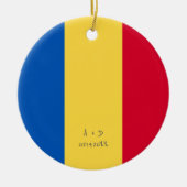 Flag für benutzerdefinierte Meldung Rumänien Keramik Ornament (Vorne)