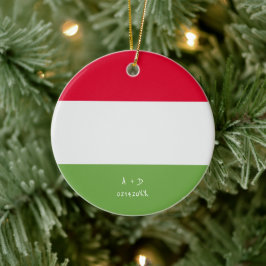 Flag für benutzerdefinierte Meldung Ungarn Keramik Ornament