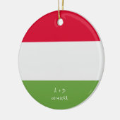 Flag für benutzerdefinierte Meldung Ungarn Keramik Ornament (Links)