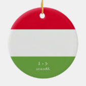 Flag für benutzerdefinierte Meldung Ungarn Keramik Ornament (Hinten)