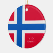 Flag für benutzerdefinierte Message Norwegen Keramik Ornament (Links)