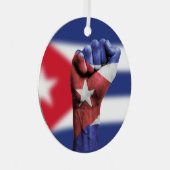 Flag für benutzerdefinierten Text Cuba Flag Ornament Aus Metall (Vorderseite Rechts)