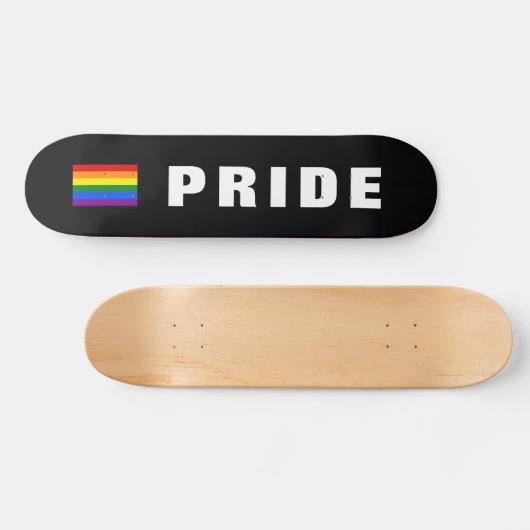 Flag für benutzerdefinierten Text, farbig LGBTQ-Re Skateboard (Horizontal)