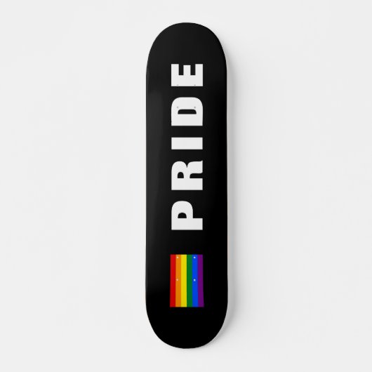 Flag für benutzerdefinierten Text, farbig LGBTQ-Re Skateboard (Vorne)
