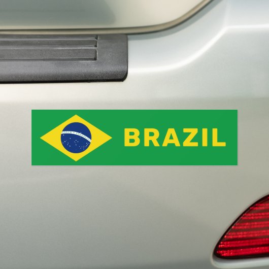 Flag für benutzerdefinierten Text in Brasilien Autoaufkleber (Auf Auto)