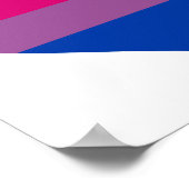 Flag für Bisexual-Herz-LGBTQ Poster (Ecke)