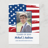 Flag für das Foto des militärischen Abschlusses -  Einladungspostkarte (Vorderseite)