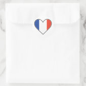 Flag für das französische Herz Runder Aufkleber (Tasche)