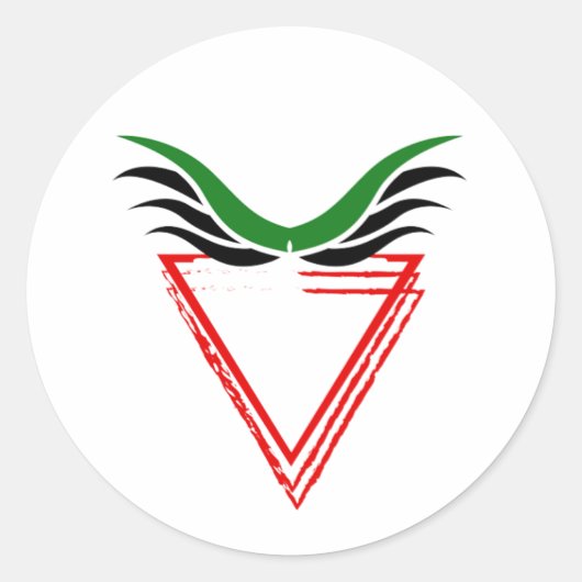 Flag für das freie Palästinafeld Runder Aufkleber (Vorderseite)