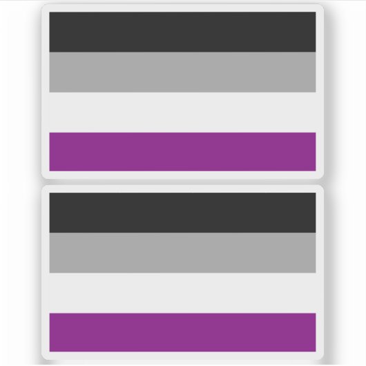 Flag für den asexuellen Stolz Aufkleber (Vorderseite)