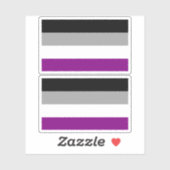 Flag für den asexuellen Stolz Aufkleber (Blatt)